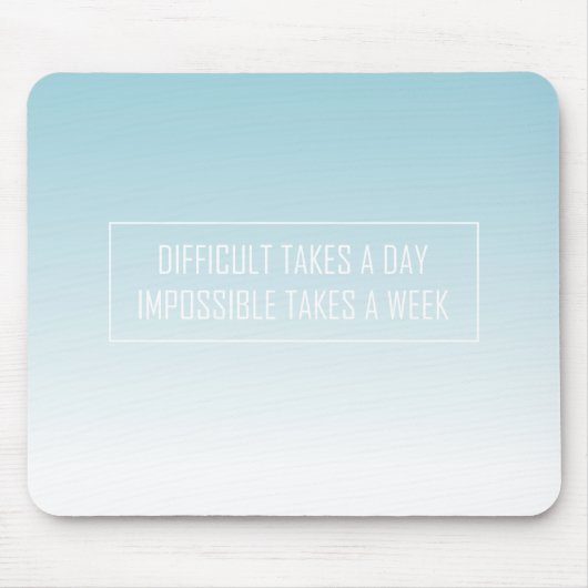 Gradiënt Moderne Citaat van de Typografie Muismat (Voorkant)