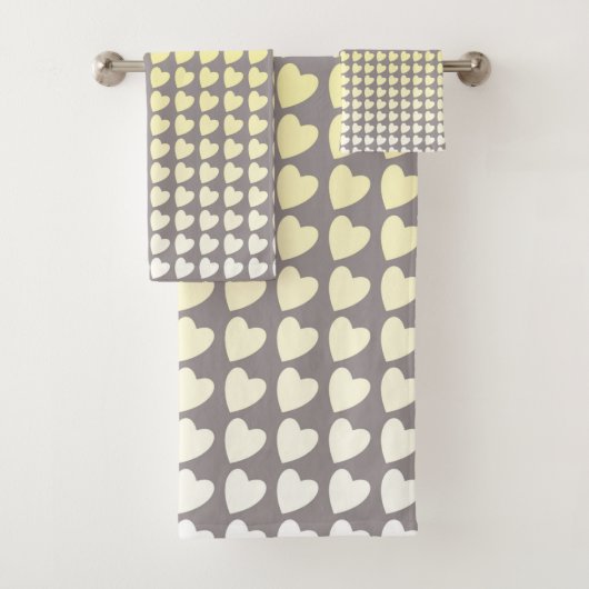Gradient Motif du coeur gris jaune tendance (En situation)