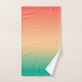 Gradient ombre corail blush beige vert doux bleu (Serviette à main)