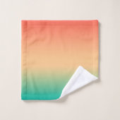 Gradient ombre corail blush beige vert doux bleu (Gant de toilette)