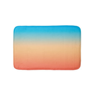 Gradiënt ombre koraal blush beige blue soft blurre badmat