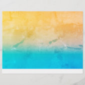 Gradiënt ombre koraal blush beige blue soft blurre flyer (Achterkant)