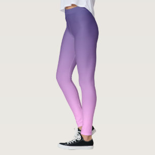 Gradiënt ombre paars tot roze leggins leggings