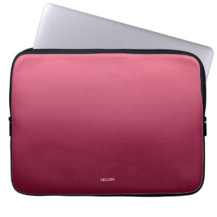 Gradiënt Ombre Roze Gepersonaliseerd Laptop Sleeve
