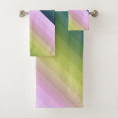 Gradiënt ombre stripe met zachte, troebele groene  bad handdoek (Insitu)