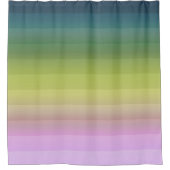 Gradiënt ombre stripe met zachte, troebele groene douchegordijn (Voorkant)