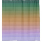 Gradiënt ombre stripe met zachte, troebele groene  douchegordijn (Voorkant)