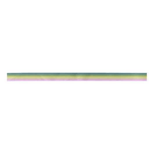 Gradiënt ombre stripe met zachte, troebele groene  lint (Voorkant)