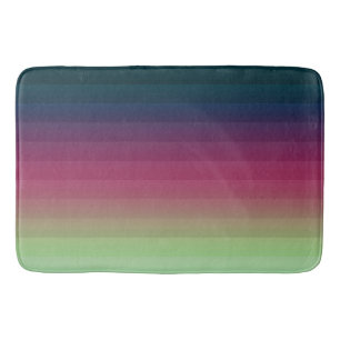 Gradiënt ombre stripe met zachte, wazig multicolo badmat