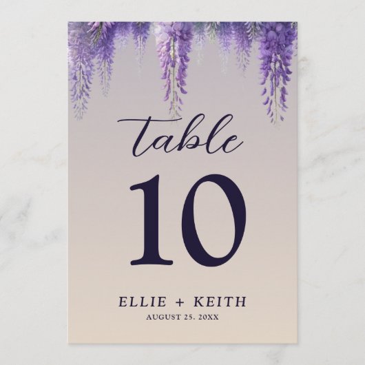 Gradiënt Paarse Bloemen bruiloft (Voorkant)