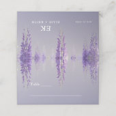 Gradiënt Paarse Bloemen Monogram Huwelijk (Buitenkant ongevouwen)