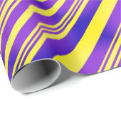 Gradiënt Paarse en gele strepen Cadeaupapier (Rol Hoek)