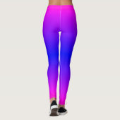 Gradiënt Paarse Roze Blauwe Neon Leggings Tijd (Achterkant)