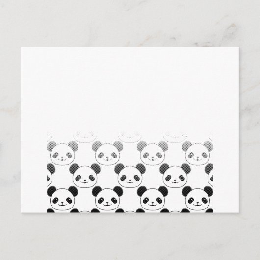 Gradiënt Panda Beer Patroon Briefkaart (Voorkant)