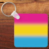 Gradient Pansexual Pride Flag – Kleurrijke Pan Fla Sleutelhanger (Voorkant)