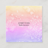 Gradiënt pastel waterverf visitekaartje vierkant (Voorkant)