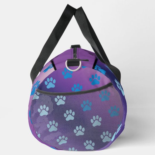 Gradient Paw Print Stylish Monogram Personalize Plunjezak (Rechts)