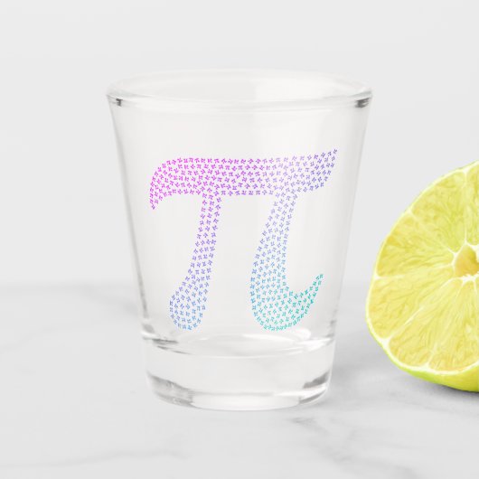 Gradiënt Pi Symbool Pi dag | Vroegtijdige Wiskunde Shot Glas (Voorkant)