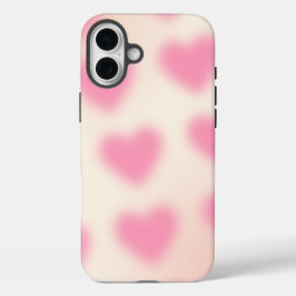 Gradient Pink Heart iPhone 16 Plus Hoesje