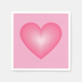 Gradient Pink Heart Design – Pastel Pink Love Sign Servet