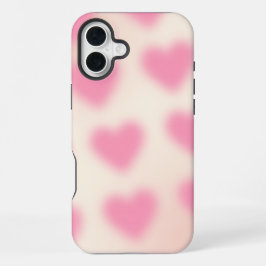 Gradient Pink Heart iPhone 16 Plus Hoesje