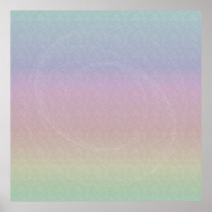 Gradiënt Rainbow Holo-Pattern met mosterd Swirl Poster