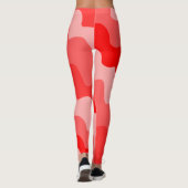 Gradiënt rode golvende oceaangolven leggings (Achterkant)
