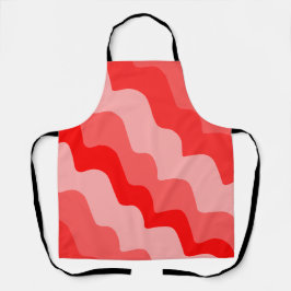 Gradiënt rode golvende oceaangolven schort