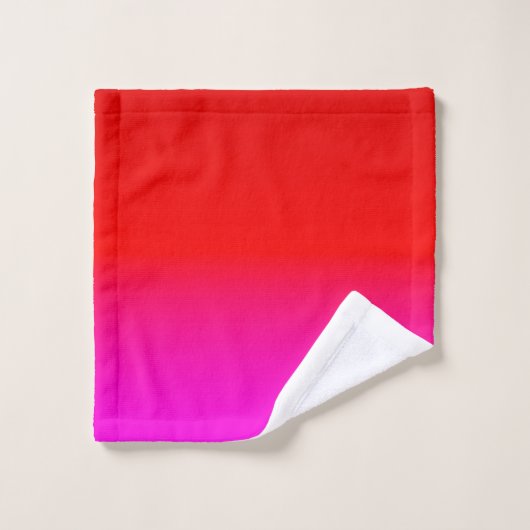 gradiënt rood roze, sjaal, rood, roze bad handdoek (Wasdoekje)