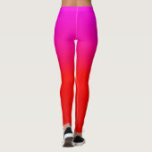 gradiënt rood roze, sjaal, rood, roze leggings (Achterkant)