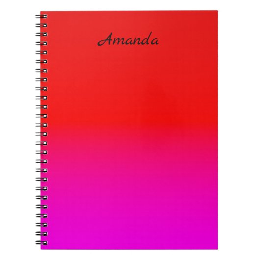 gradiënt rood roze, sjaal, rood, roze notitieboek (Voorkant)