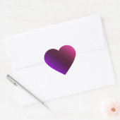 Gradiënt, roze paars hart sticker (Envelop)