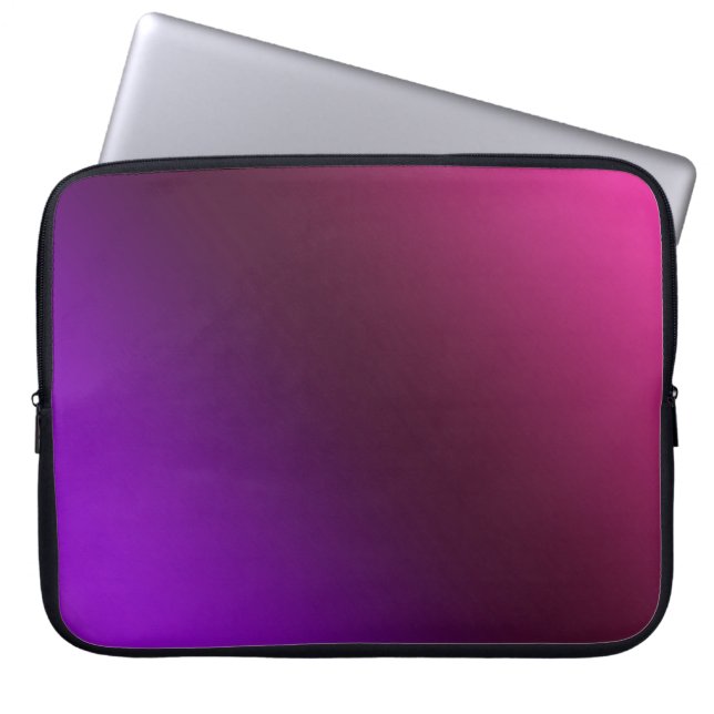 Gradiënt, roze-paars laptop sleeve (Voorkant)
