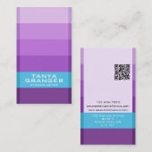 Gradiënt staal - Paars Visitekaartje (Voorkant / Achterkant)