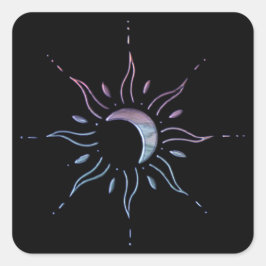 Gradient Sun Vierkante Sticker