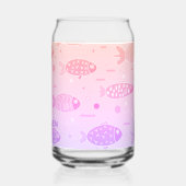 Gradient Sunset Vis Patroon Modern Gepersonaliseer Blikvorm Glas (Achterkant)