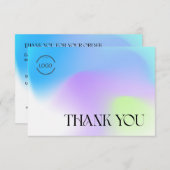 Gradient Thank You Card with Logo & QR Bedankkaart (Voorkant / Achterkant)