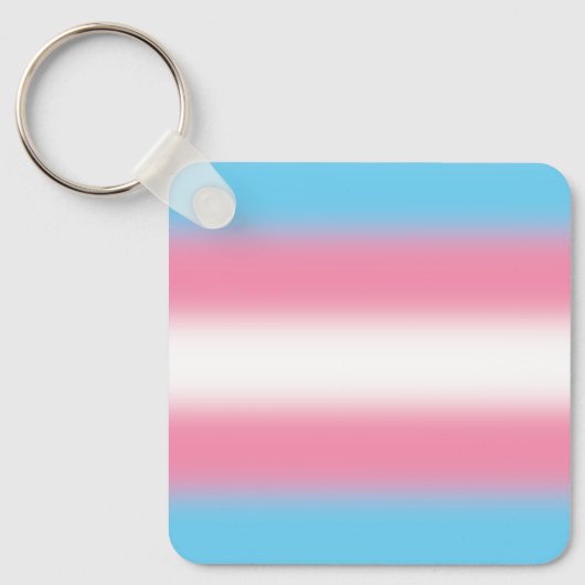 Gradient Transgender Pride Flag - Trans Flag Sleutelhanger (Voorkant)