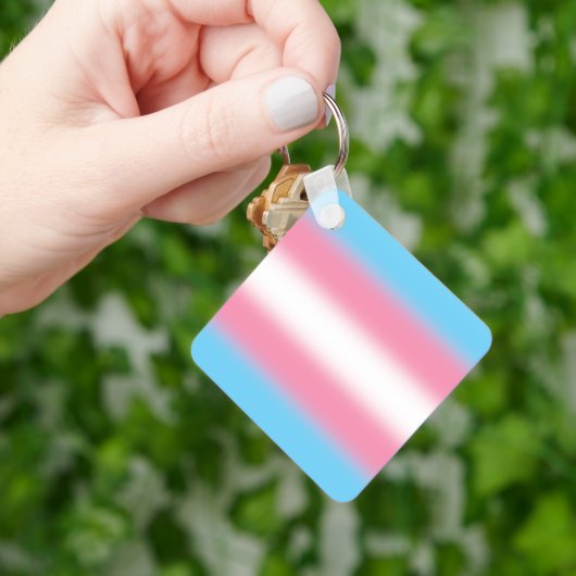 Gradient Transgender Pride Flag - Trans Flag Sleutelhanger (Hand)