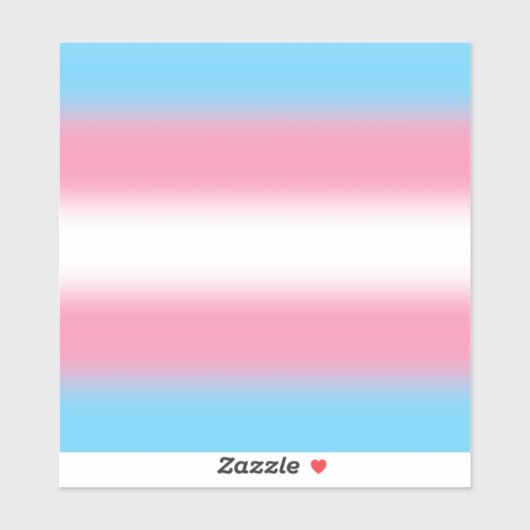 Gradient Transgender Pride Flag - Trans Flag Sticker (Vel)