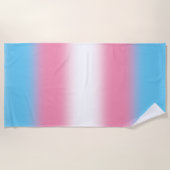 Gradient Transgender Pride Flag - Trans Flag Strandlaken (Voorkant)