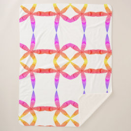 gradient tropics flowers sherpa deken