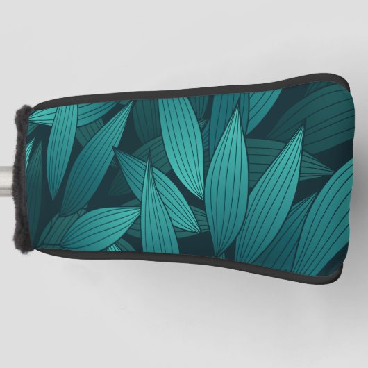 Gradiënt tropische bladeren golfheadcover (Voorkant)