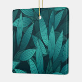 Gradiënt tropische bladeren keramisch ornament (Links)