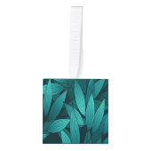 Gradiënt tropische bladeren kubus ornament (Voorkant)