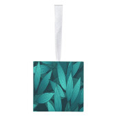 Gradiënt tropische bladeren kubus ornament (Rechts)