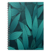 Gradiënt tropische bladeren notitieboek (Voorkant)