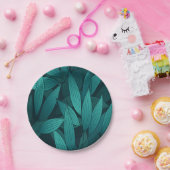 Gradiënt tropische bladeren papieren bordje (Feest)