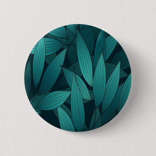 Gradiënt tropische bladeren ronde button 5,7 cm (Voorkant)
