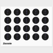 Gradient Unalome Groep Ronde Sticker (Vel)
